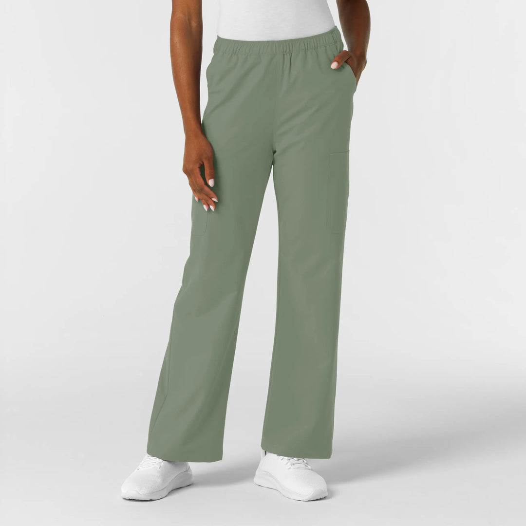 Wink Scrubs Women's NURTUR Straight Leg Cargo Scrub Pant Sage | scrub-supply.com