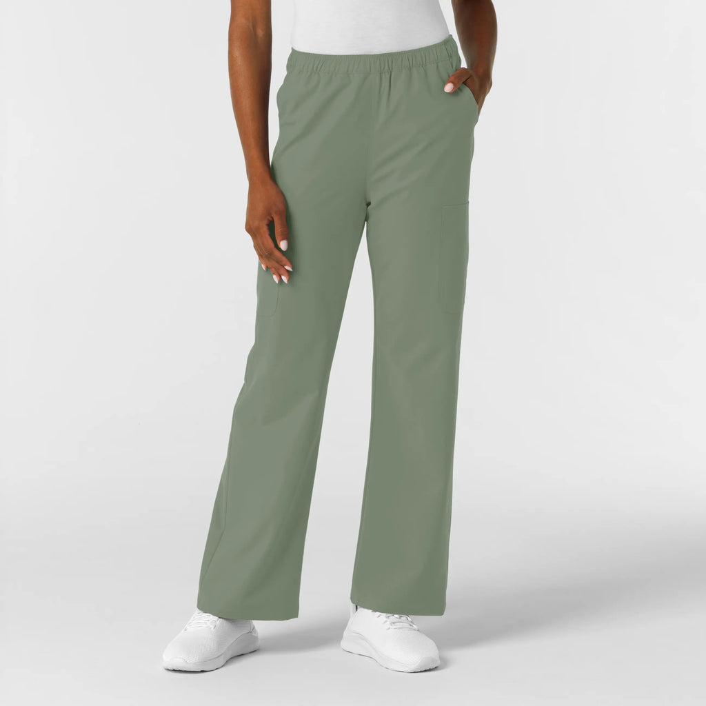 Wink Scrubs Women's NURTUR Straight Leg Cargo Scrub Pant Sage | scrub-supply.com
