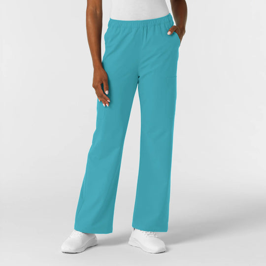 Wink Scrubs Women's NURTUR Straight Leg Cargo Scrub Pant Teal | scrub-supply.com