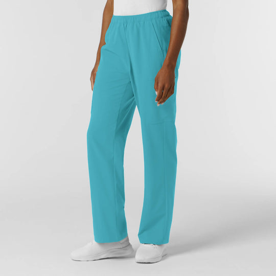 Wink Scrubs Women's NURTUR Straight Leg Cargo Scrub Pant Teal | scrub-supply.com