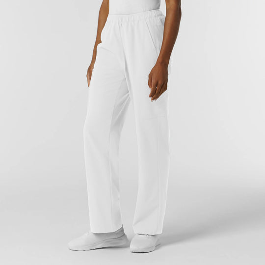 Wink Scrubs Women's NURTUR Straight Leg Cargo Scrub Pant White | scrub-supply.com