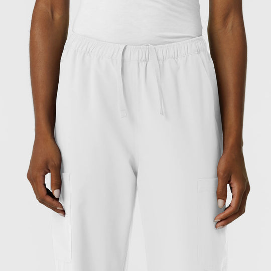Wink Scrubs Women's NURTUR Straight Leg Cargo Scrub Pant White | scrub-supply.com