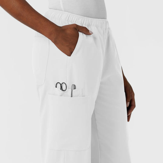Wink Scrubs Women's NURTUR Straight Leg Cargo Scrub Pant White | scrub-supply.com