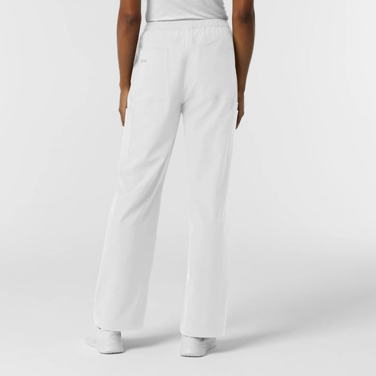Wink Scrubs Women's NURTUR Straight Leg Cargo Scrub Pant White | scrub-supply.com