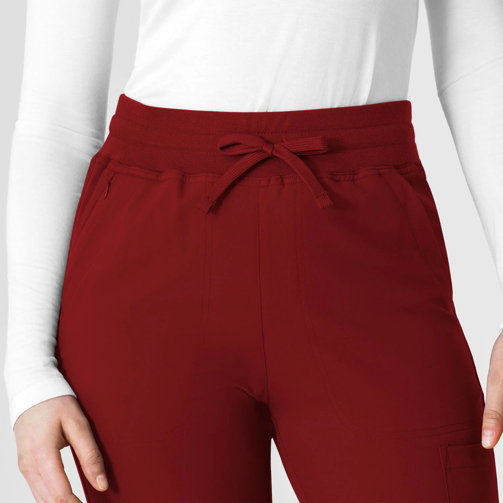 Wink Scrubs Women's Cargo Straight Slim Leg Scrub Pant Burgundy | scrub-supply.com