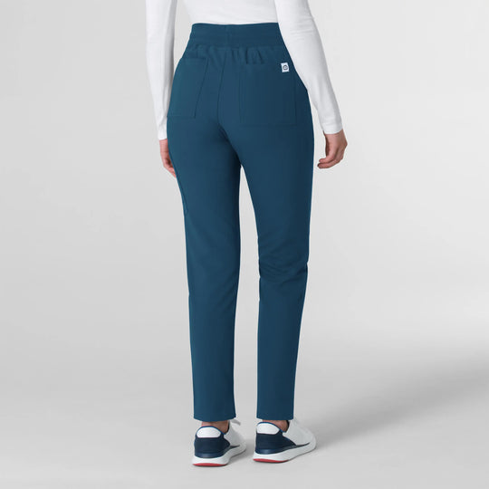 Wink Scrubs Women's Cargo Straight Slim Leg Scrub Pant Caribbean Blue | scrub-supply.com