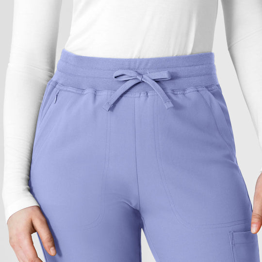 Wink Scrubs Women's Cargo Straight Slim Leg Scrub Pant Ceil Blue | scrub-supply.com