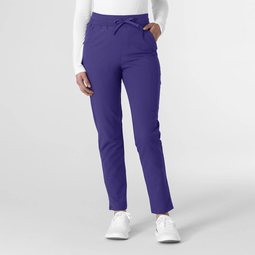 Wink Scrubs Women's Cargo Straight Slim Leg Scrub Pant Grape | scrub-supply.com