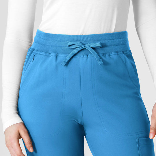 Wink Scrubs Women's Cargo Straight Slim Leg Scrub Pant Malibu Blue | scrub-supply.com