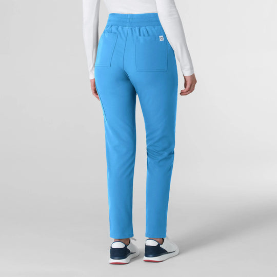 Wink Scrubs Women's Cargo Straight Slim Leg Scrub Pant Malibu Blue | scrub-supply.com