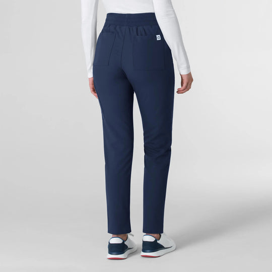 Wink Scrubs Women's Cargo Straight Slim Leg Scrub Pant Navy | scrub-supply.com