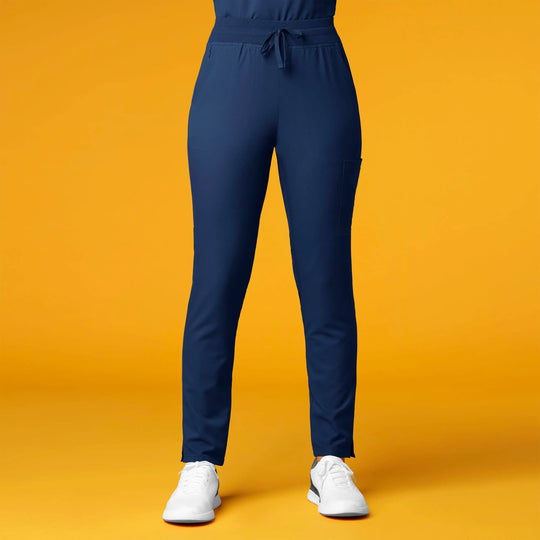 Wink Scrubs Women's Cargo Straight Slim Leg Scrub Pant Navy | scrub-supply.com