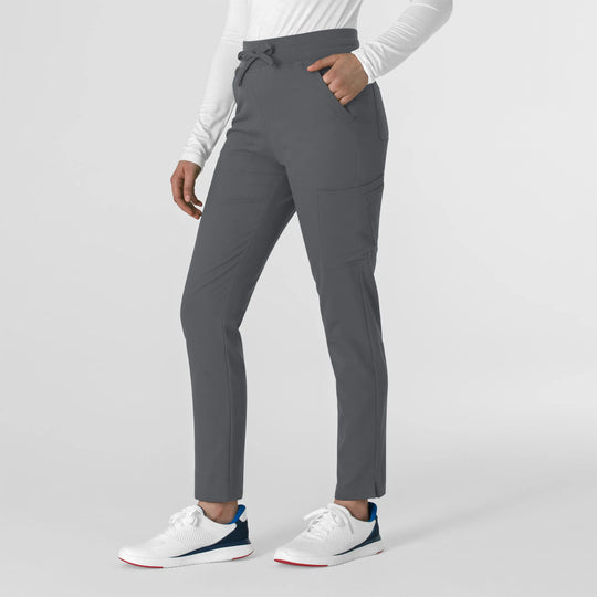 Wink Scrubs Women's Cargo Straight Slim Leg Scrub Pant Pewter | scrub-supply.com