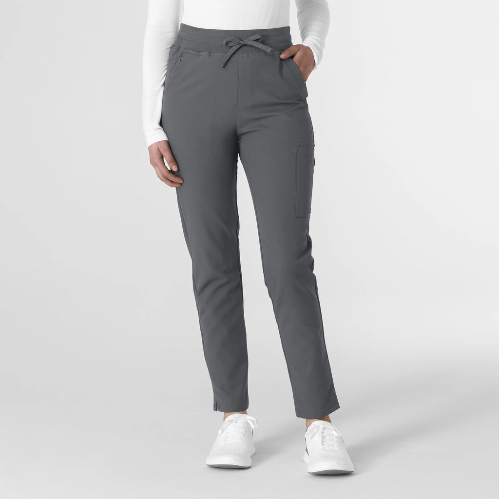 Wink Scrubs Women's Cargo Straight Slim Leg Scrub Pant Pewter | scrub-supply.com