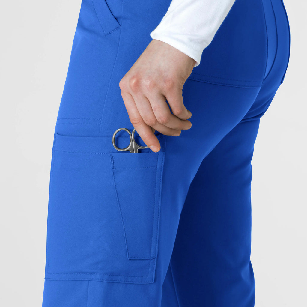 Wink Scrubs Women's Cargo Straight Slim Leg Scrub Pant Royal Blue | scrub-supply.com