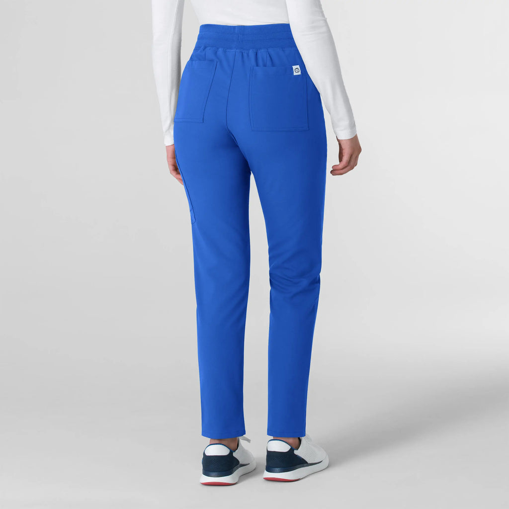 Wink Scrubs Women's Cargo Straight Slim Leg Scrub Pant Royal Blue | scrub-supply.com