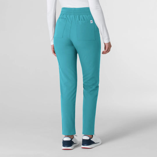 Wink Scrubs Women's Cargo Straight Slim Leg Scrub Pant Teal | scrub-supply.com