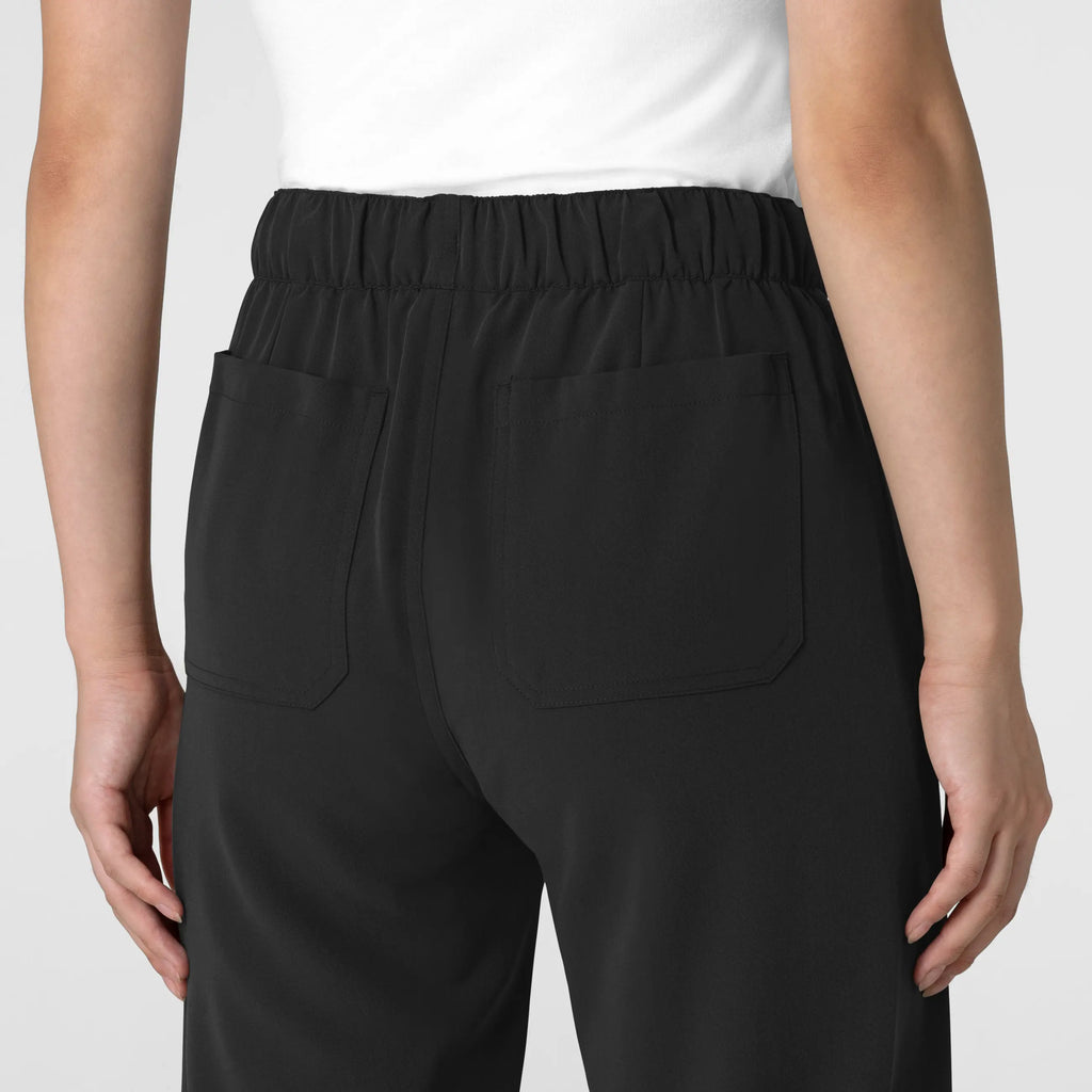 Wink Scrubs Women's Stovepipe High-Low Hem Scrub Pant Black | scrub-supply.com