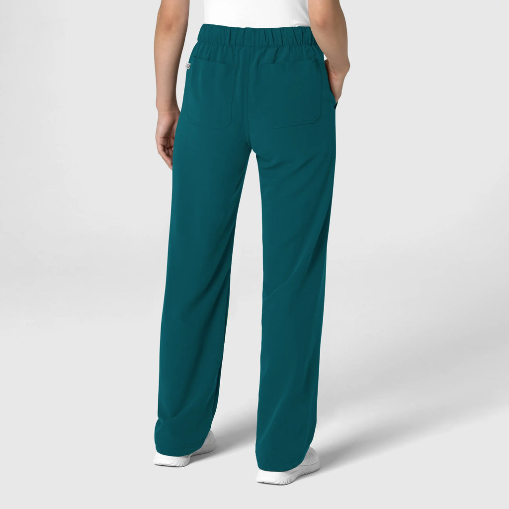 Wink Scrubs Women's Stovepipe High-Low Hem Scrub Pant Caribbean Blue | scrub-supply.com