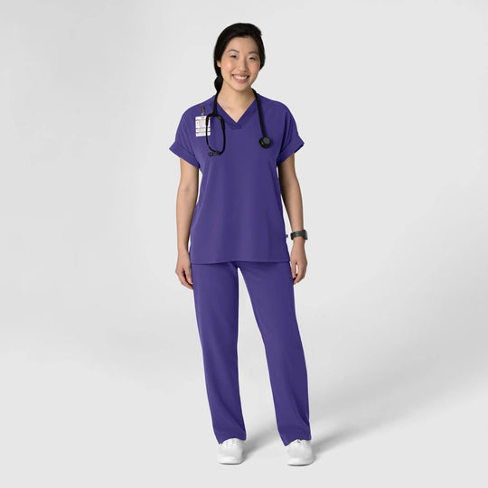 Wink Scrubs Women's Stovepipe High-Low Hem Scrub Pant Grape | scrub-supply.com