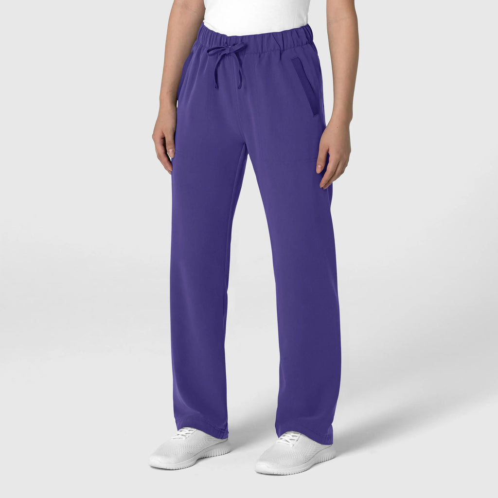 Wink Scrubs Women's Stovepipe High-Low Hem Scrub Pant Grape | scrub-supply.com