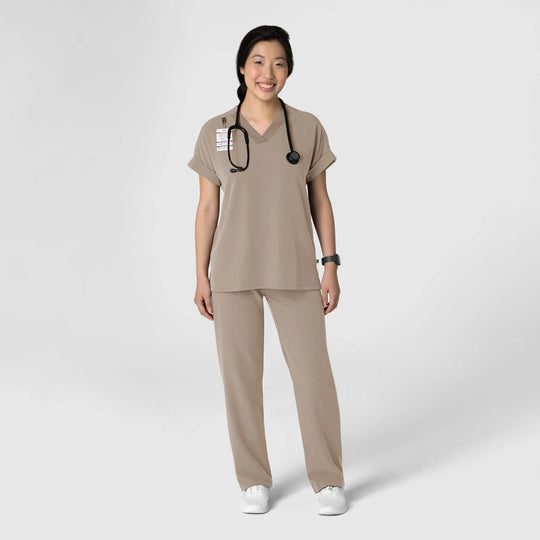 Wink Scrubs Women's Stovepipe High-Low Hem Scrub Pant Haze | scrub-supply.com