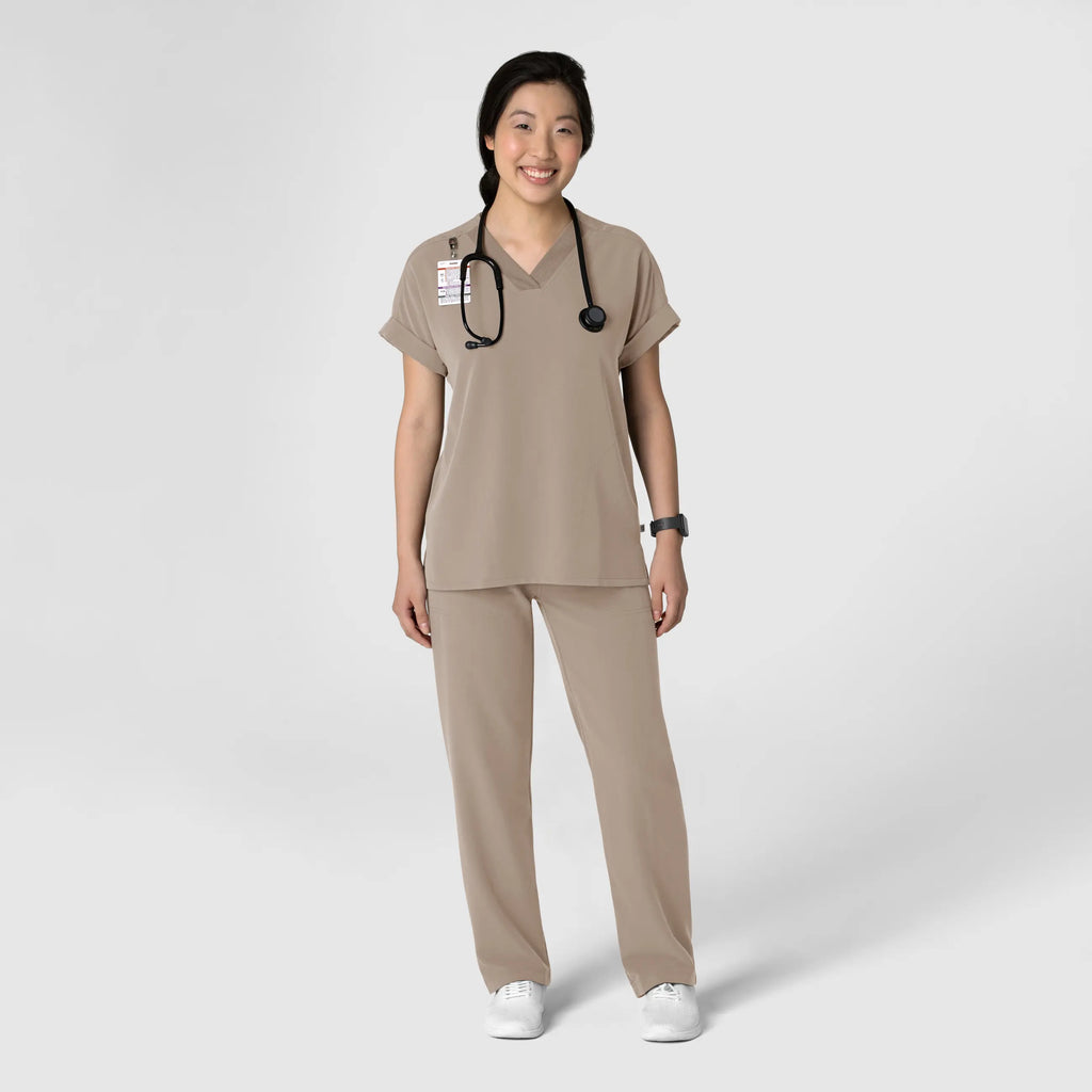 Wink Scrubs Women's Stovepipe High-Low Hem Scrub Pant Haze | scrub-supply.com