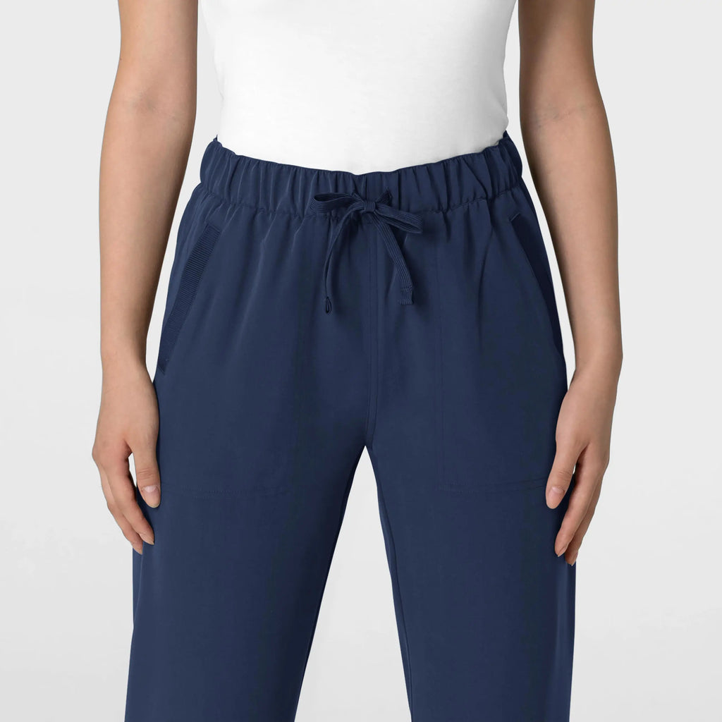 Wink Scrubs Women's Stovepipe High-Low Hem Scrub Pant Navy | scrub-supply.com