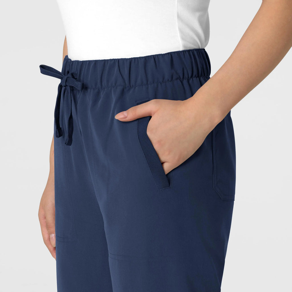 Wink Scrubs Women's Stovepipe High-Low Hem Scrub Pant Navy | scrub-supply.com