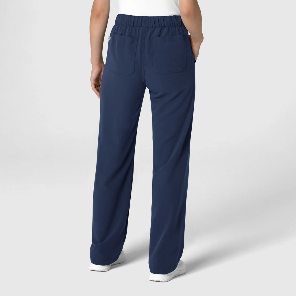 Wink Scrubs Women's Stovepipe High-Low Hem Scrub Pant Navy | scrub-supply.com