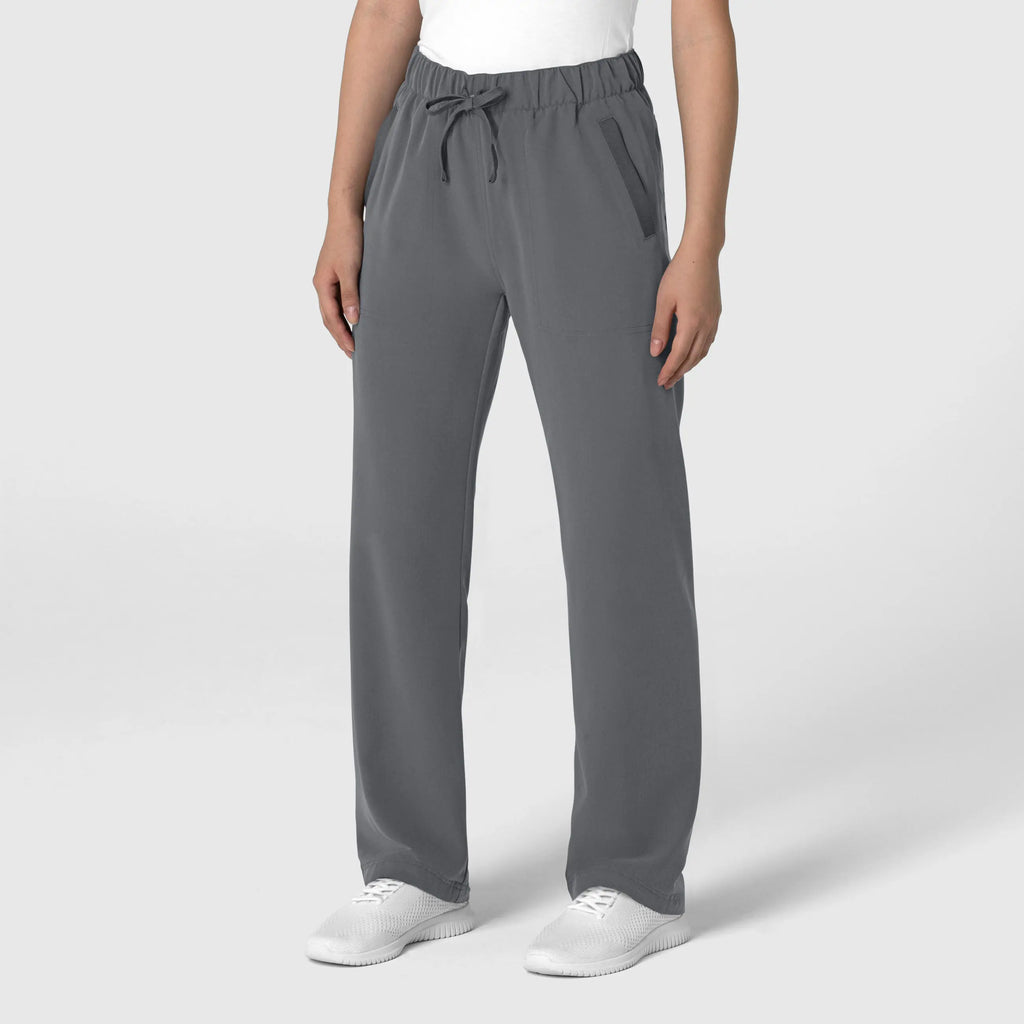 Wink Scrubs Women's Stovepipe High-Low Hem Scrub Pant Pewter | scrub-supply.com