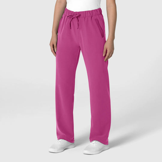 Wink Scrubs Women's Stovepipe High-Low Hem Scrub Pant Raspberry | scrub-supply.com