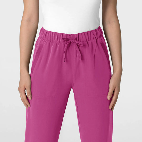 Wink Scrubs Women's Stovepipe High-Low Hem Scrub Pant Raspberry | scrub-supply.com