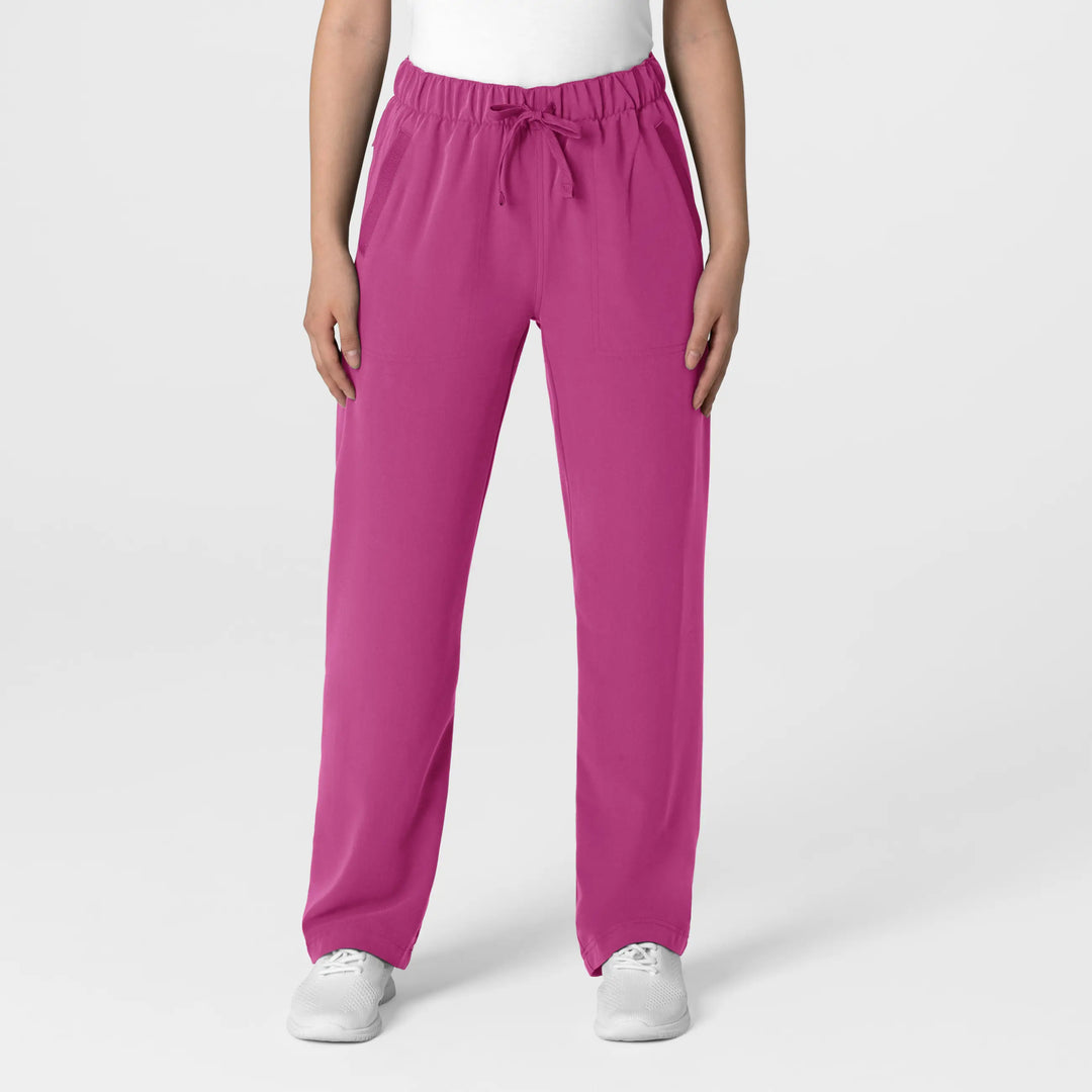 Wink Scrubs Women's Stovepipe High-Low Hem Scrub Pant Raspberry | scrub-supply.com
