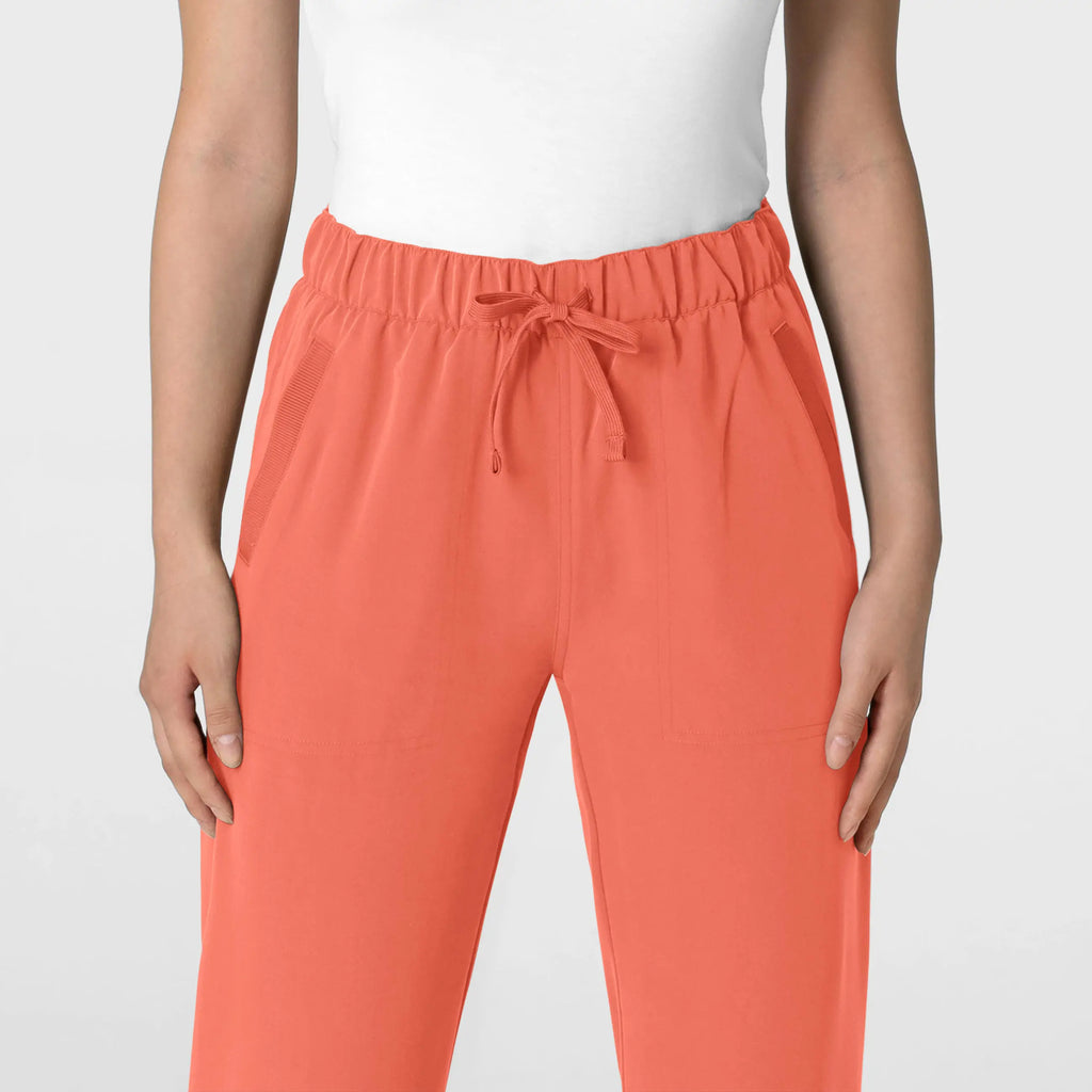 Wink Scrubs Women's Stovepipe High-Low Hem Scrub Pant Sugar Coral | scrub-supply.com