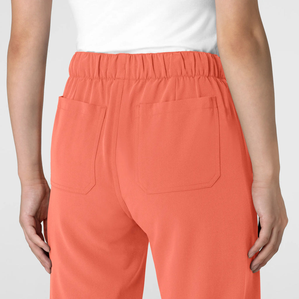 Wink Scrubs Women's Stovepipe High-Low Hem Scrub Pant Sugar Coral | scrub-supply.com