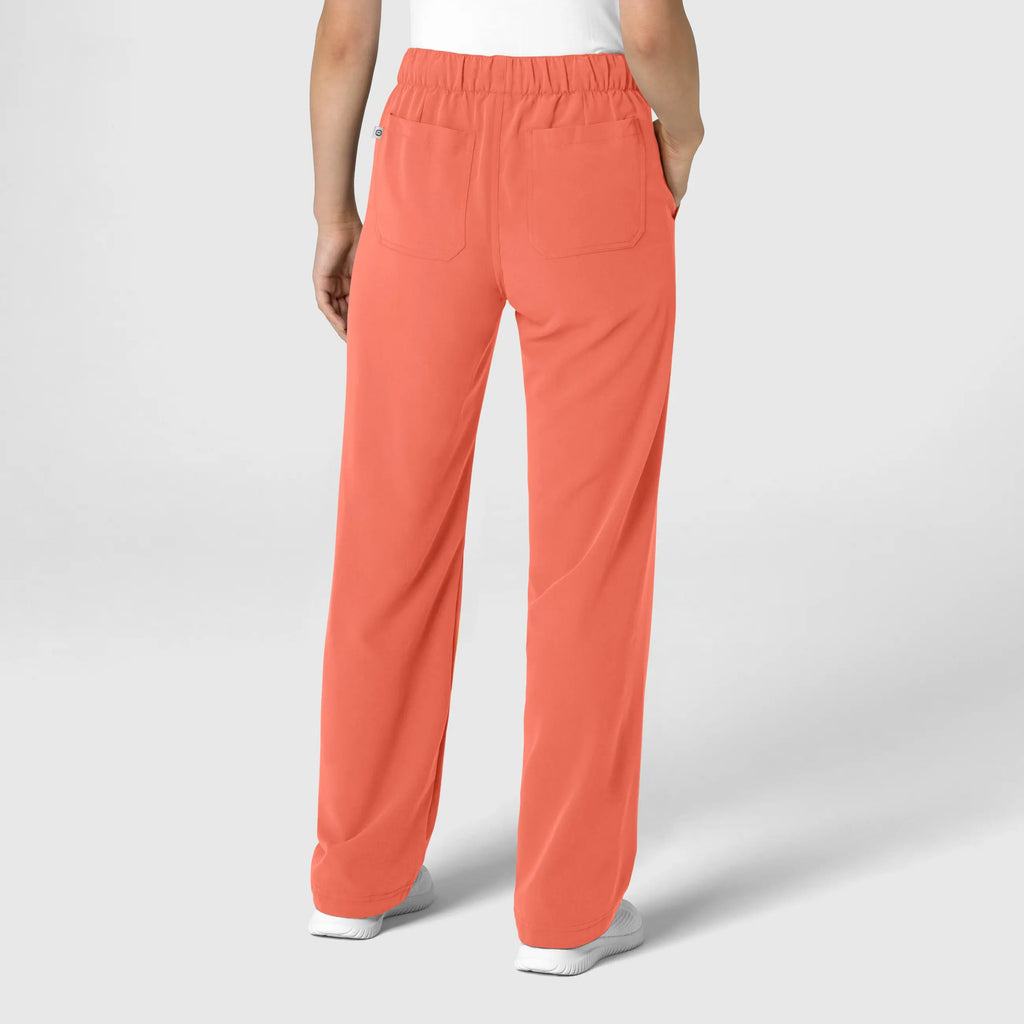 Wink Scrubs Women's Stovepipe High-Low Hem Scrub Pant Sugar Coral | scrub-supply.com