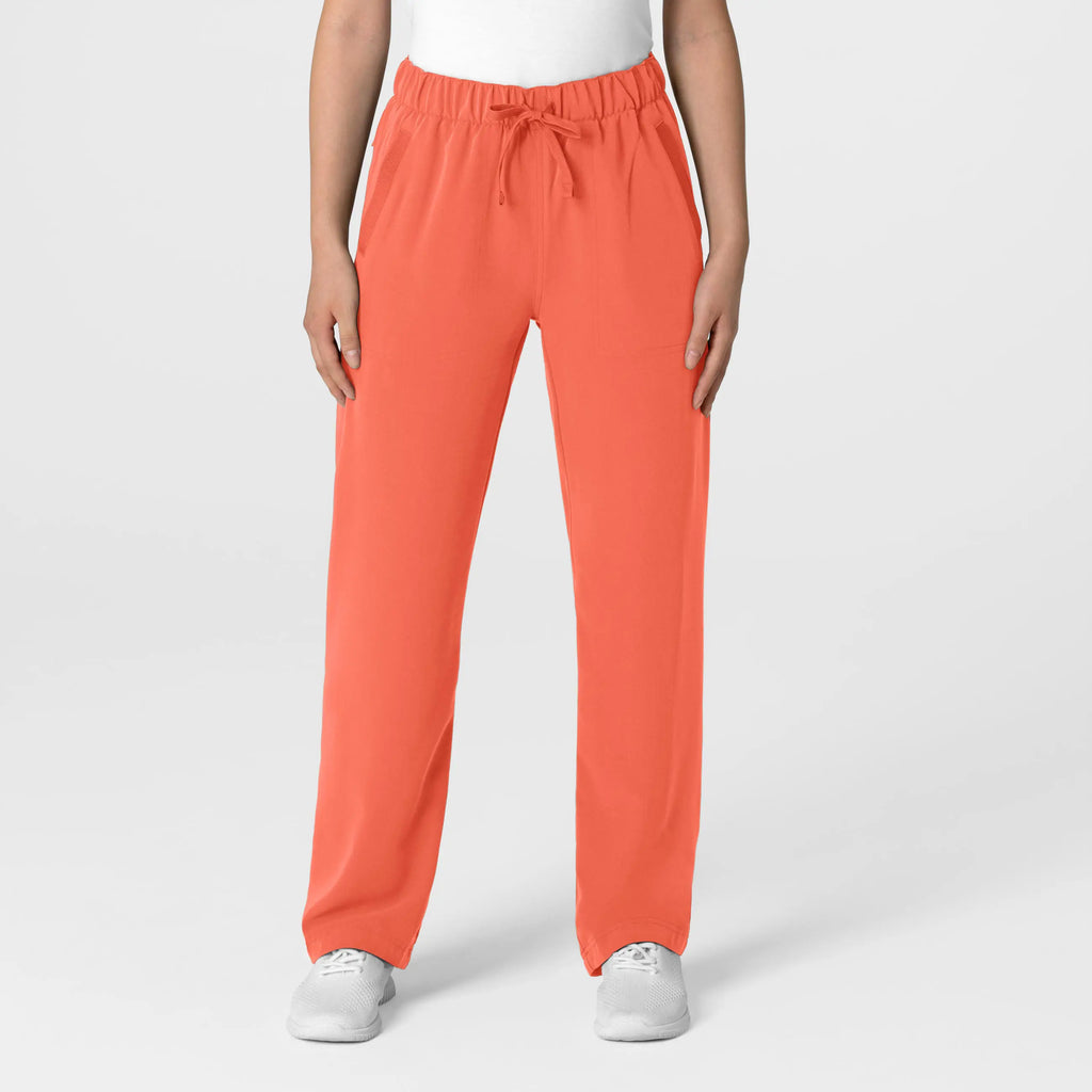 Wink Scrubs Women's Stovepipe High-Low Hem Scrub Pant Sugar Coral | scrub-supply.com