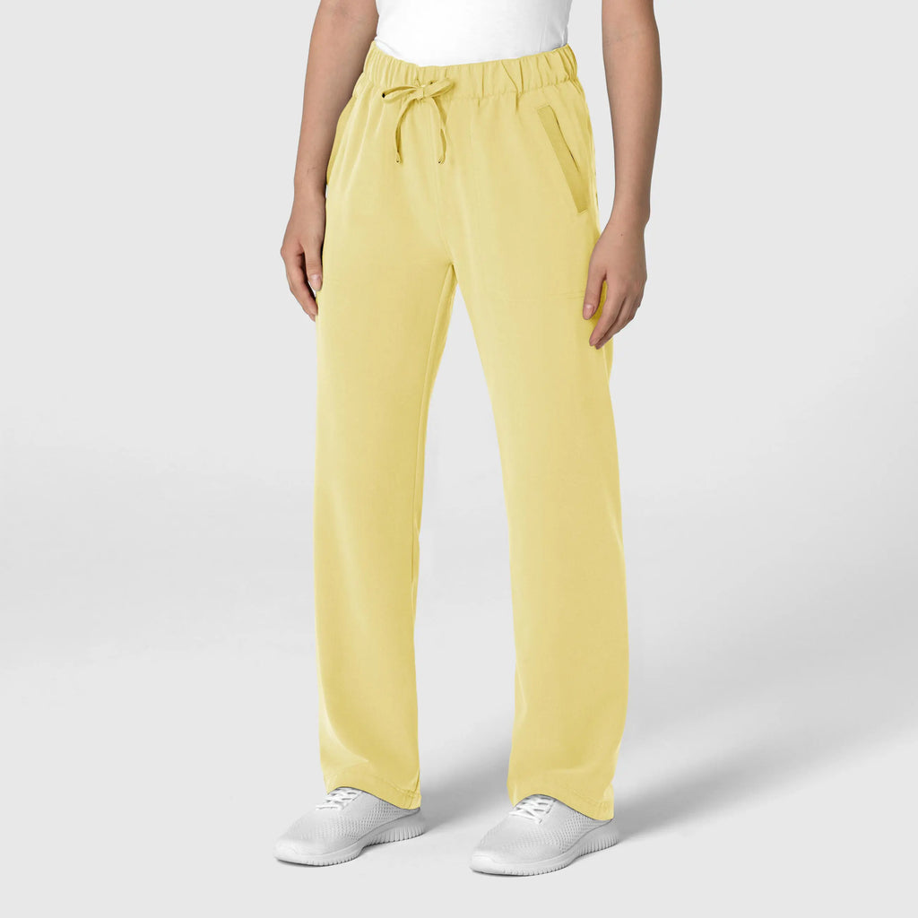 Wink Scrubs Women's Stovepipe High-Low Hem Scrub Pant Sunshine Yellow | scrub-supply.com