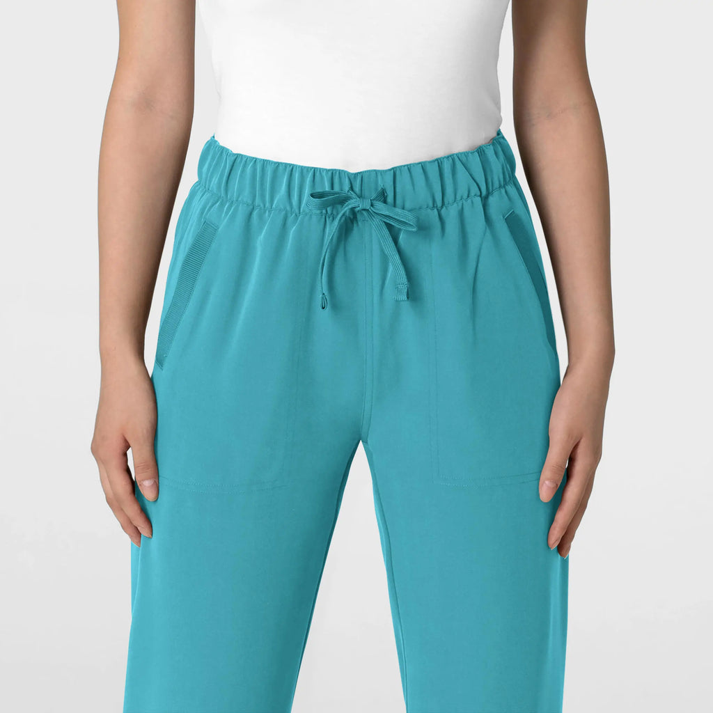 Wink Scrubs Women's Stovepipe High-Low Hem Scrub Pant Teal | scrub-supply.com