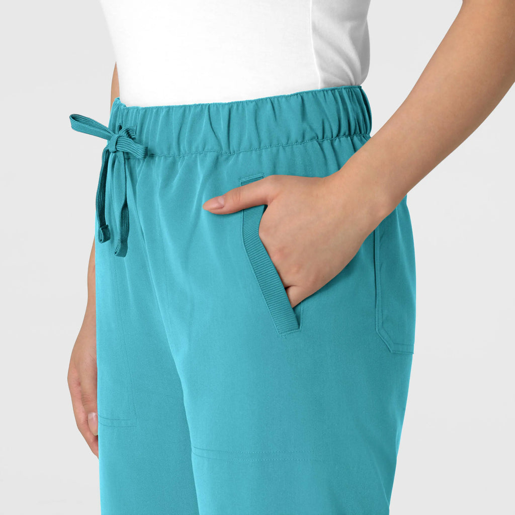 Wink Scrubs Women's Stovepipe High-Low Hem Scrub Pant Teal | scrub-supply.com