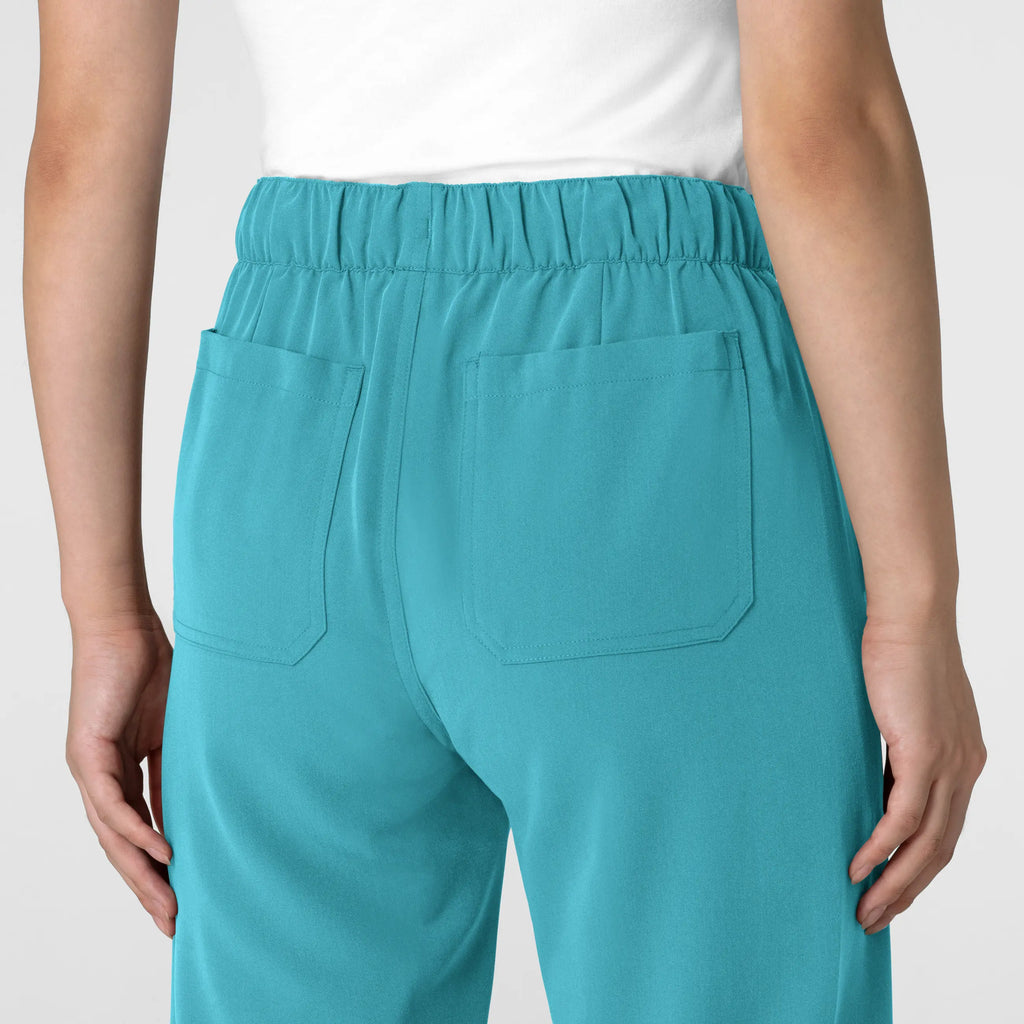 Wink Scrubs Women's Stovepipe High-Low Hem Scrub Pant Teal | scrub-supply.com