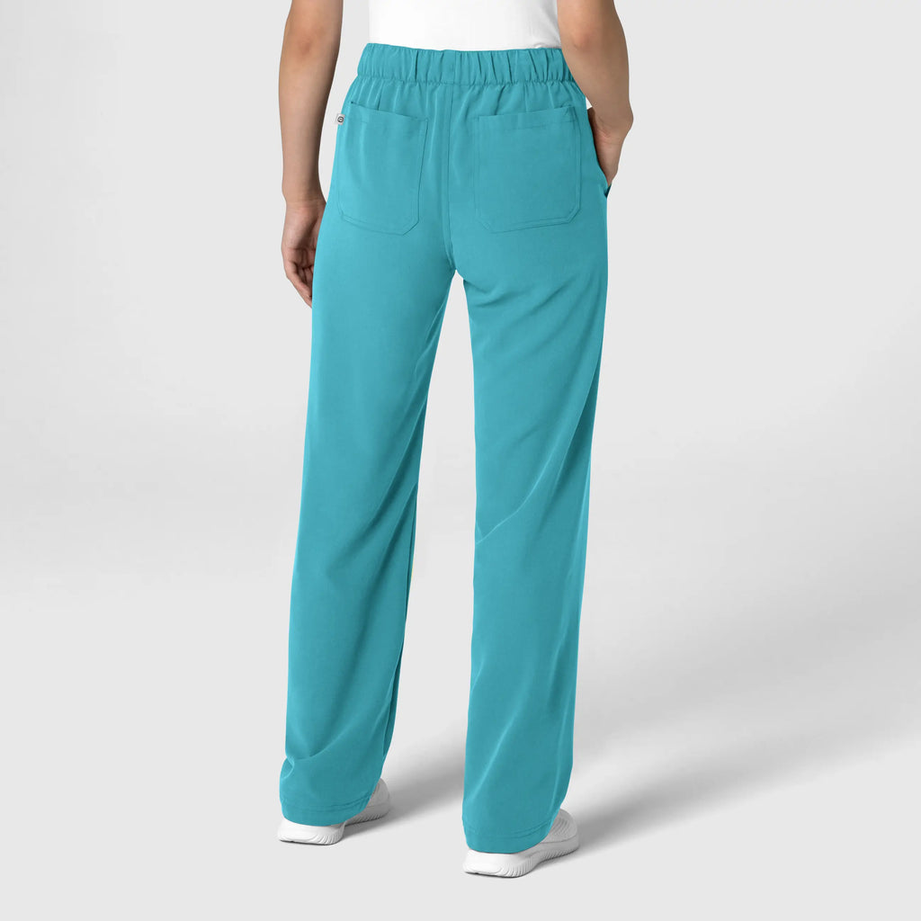 Wink Scrubs Women's Stovepipe High-Low Hem Scrub Pant Teal | scrub-supply.com