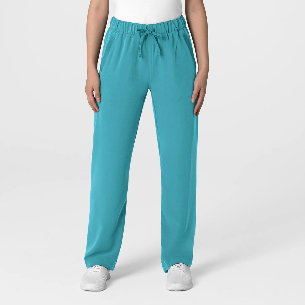 Wink Scrubs Women's Stovepipe High-Low Hem Scrub Pant Teal | scrub-supply.com