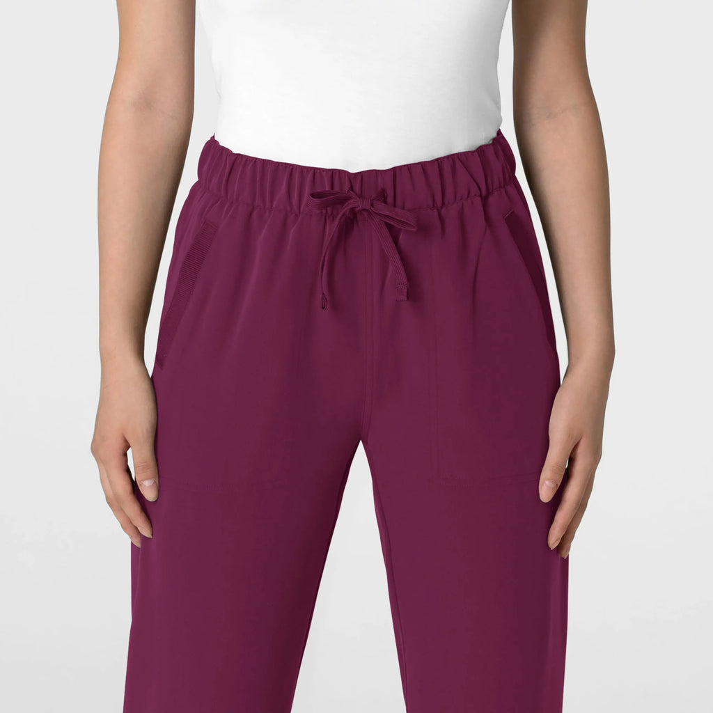 Wink Scrubs Women's Stovepipe High-Low Hem Scrub Pant Wine | scrub-supply.com