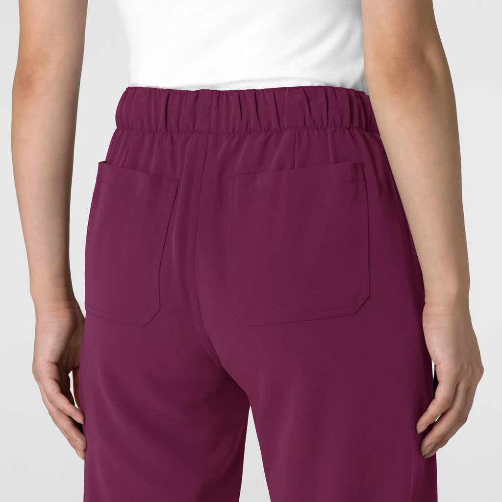 Wink Scrubs Women's Stovepipe High-Low Hem Scrub Pant Wine | scrub-supply.com