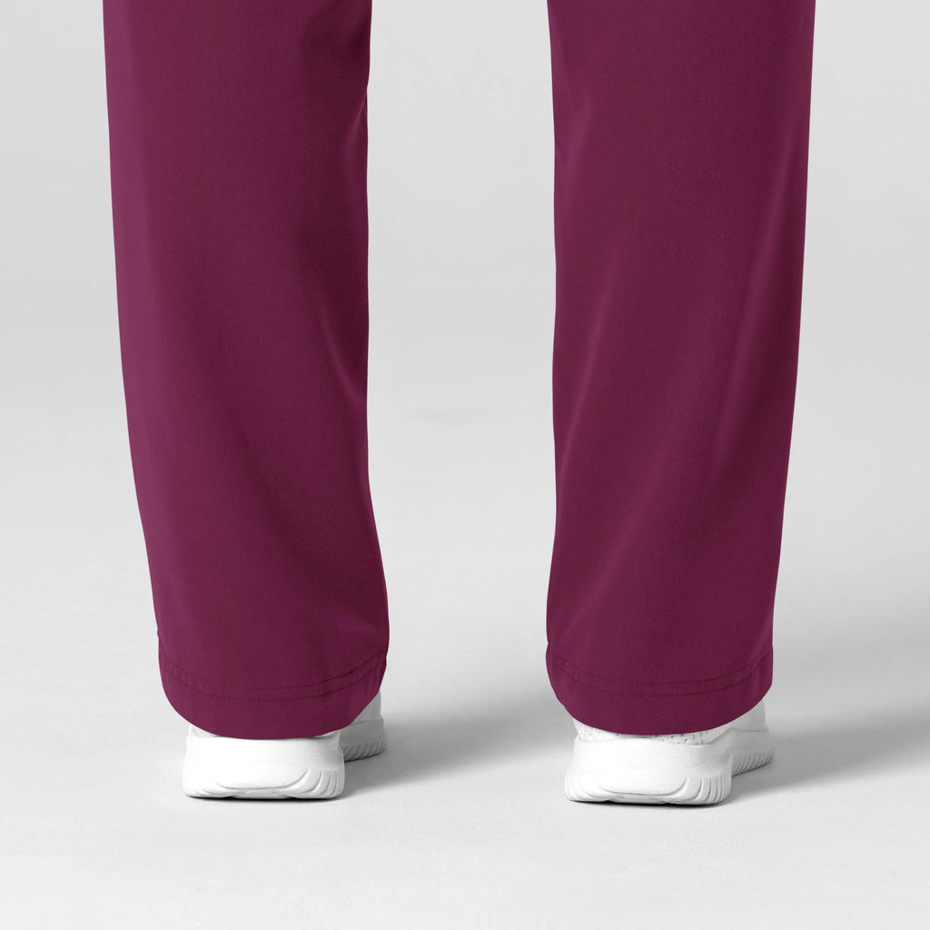 Wink Scrubs Women's Stovepipe High-Low Hem Scrub Pant Wine | scrub-supply.com