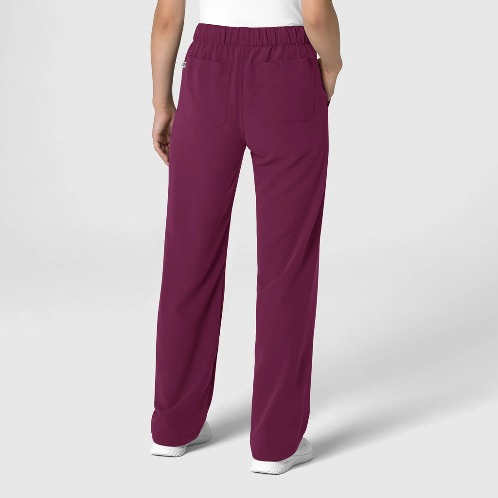 Wink Scrubs Women's Stovepipe High-Low Hem Scrub Pant Wine | scrub-supply.com