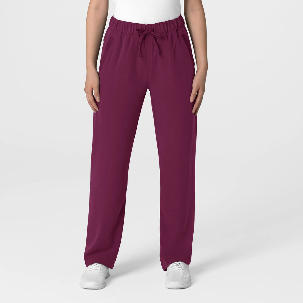 Wink Scrubs Women's Stovepipe High-Low Hem Scrub Pant Wine | scrub-supply.com