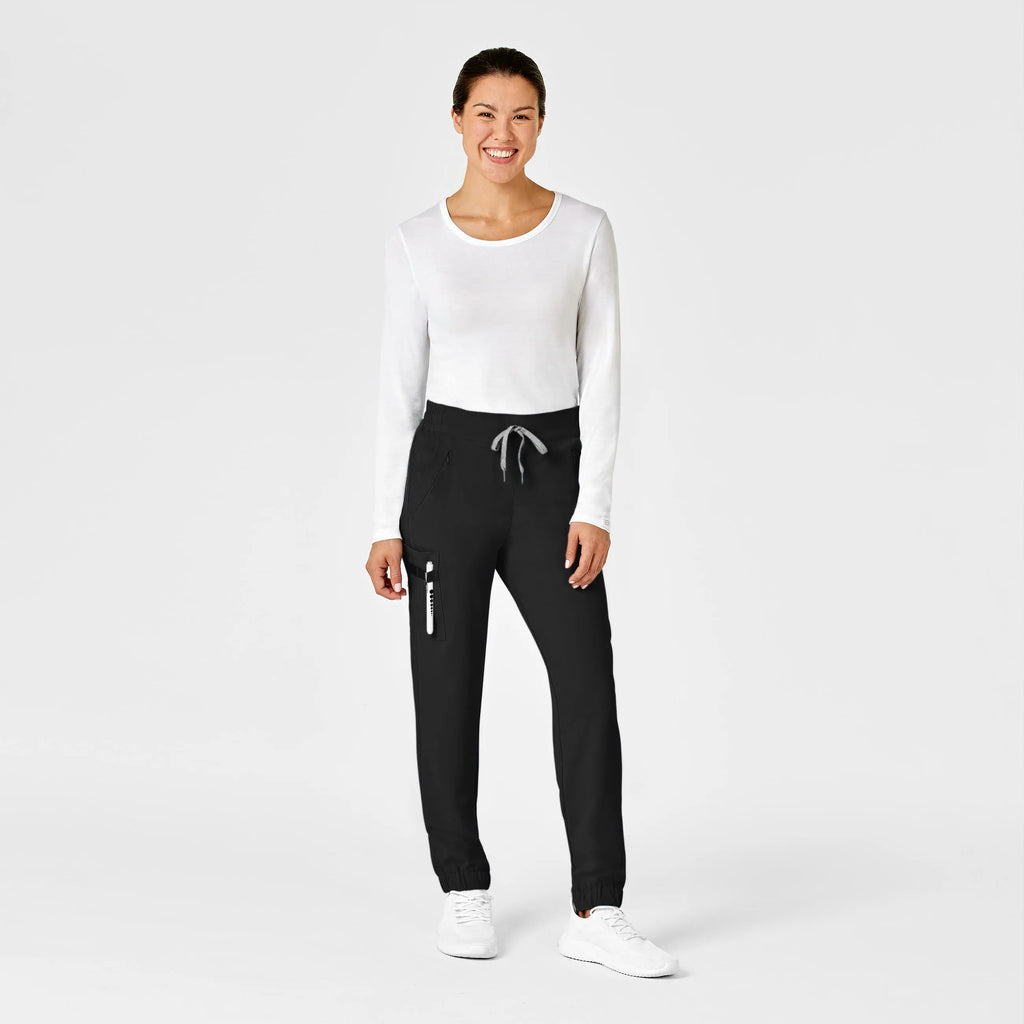 Wink Scrubs Women's RENEW Jogger Scrub Pant Black | scrub-supply.com